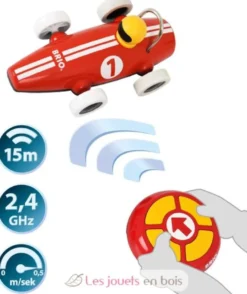 Voiture de course radiocommandée rouge - Brio