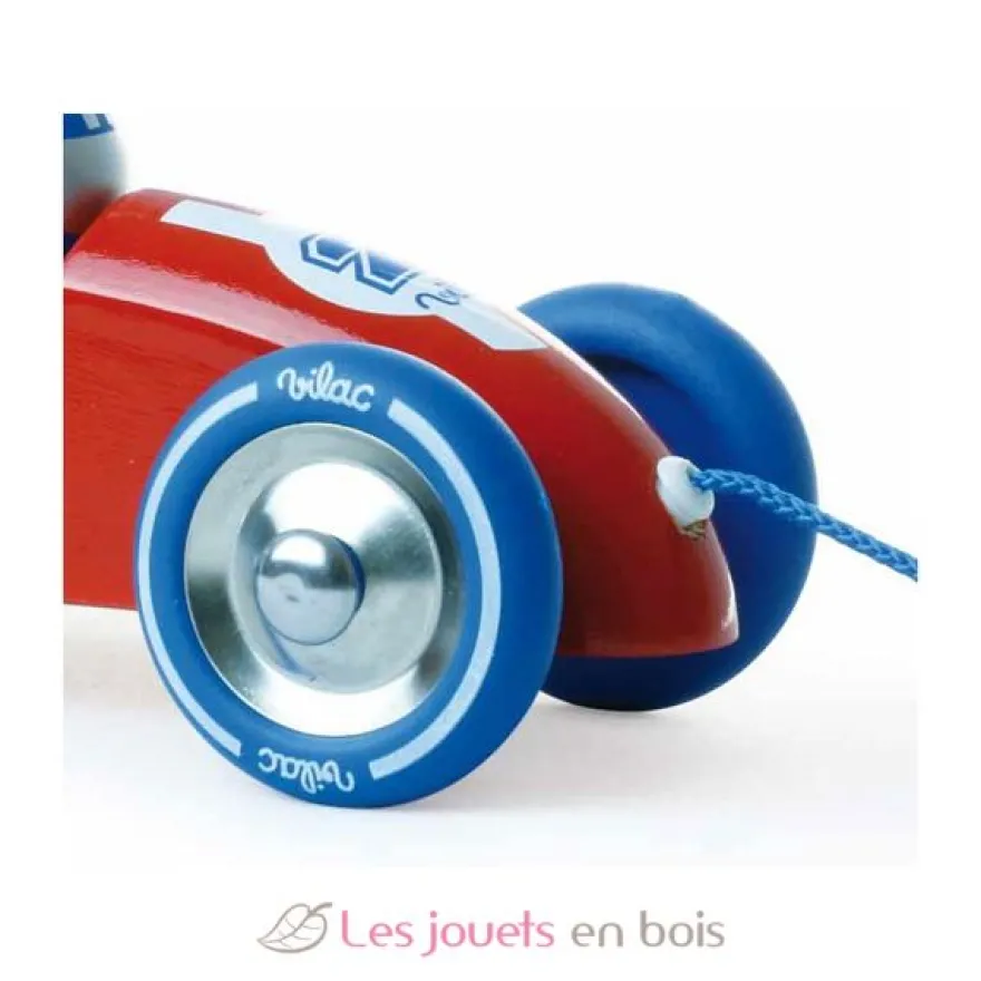 Voiture de course rouge et bleue - Vilac