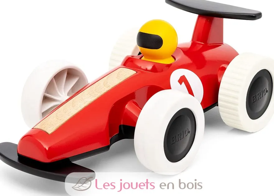 Voiture de course à rétrofriction rouge Brio