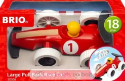 Voiture de course à rétrofriction rouge Brio