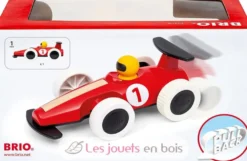 Voiture de course à rétrofriction rouge Brio
