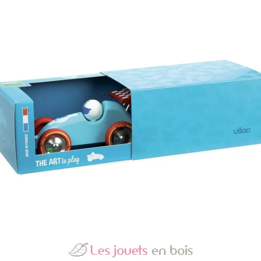 Voiture de course turquoise et rouge - Vilac