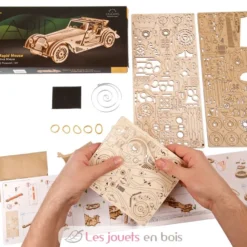 Voiture de sport Rapid Mouse - Puzzle 3D mécanique en bois - Ugears