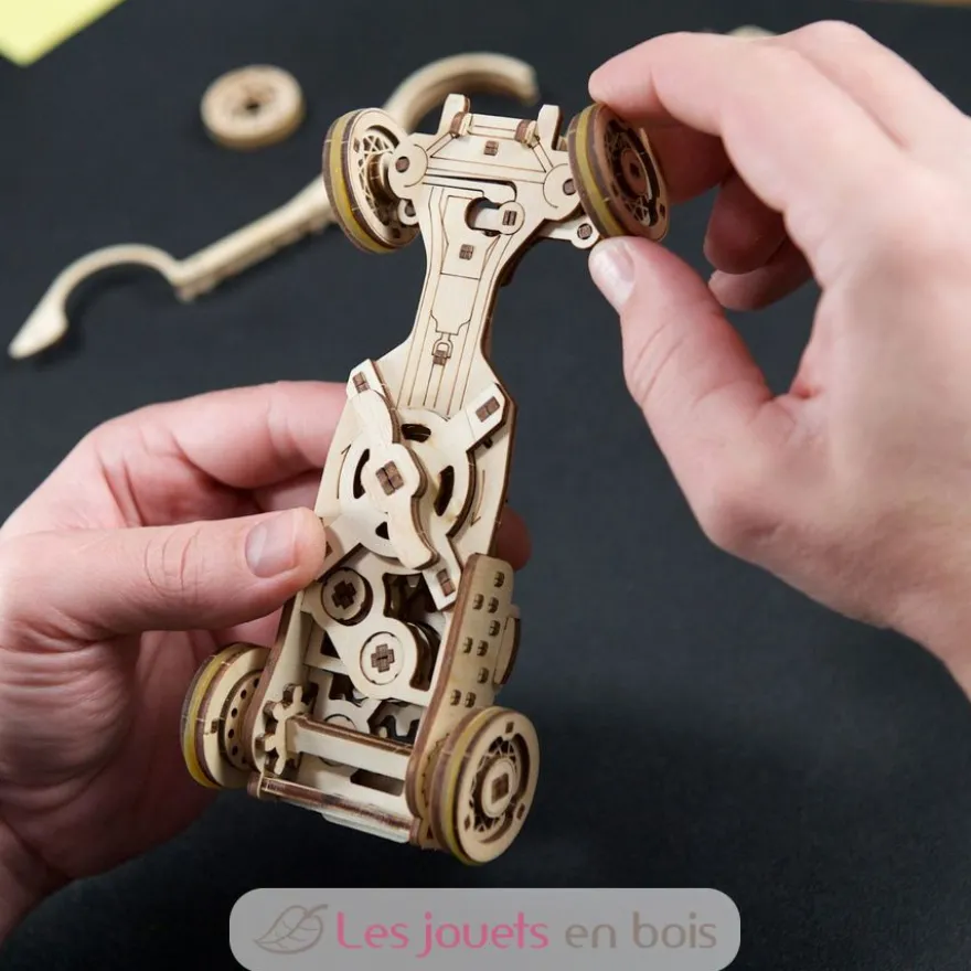 Voiture de sport Rapid Mouse - Puzzle 3D mécanique en bois - Ugears