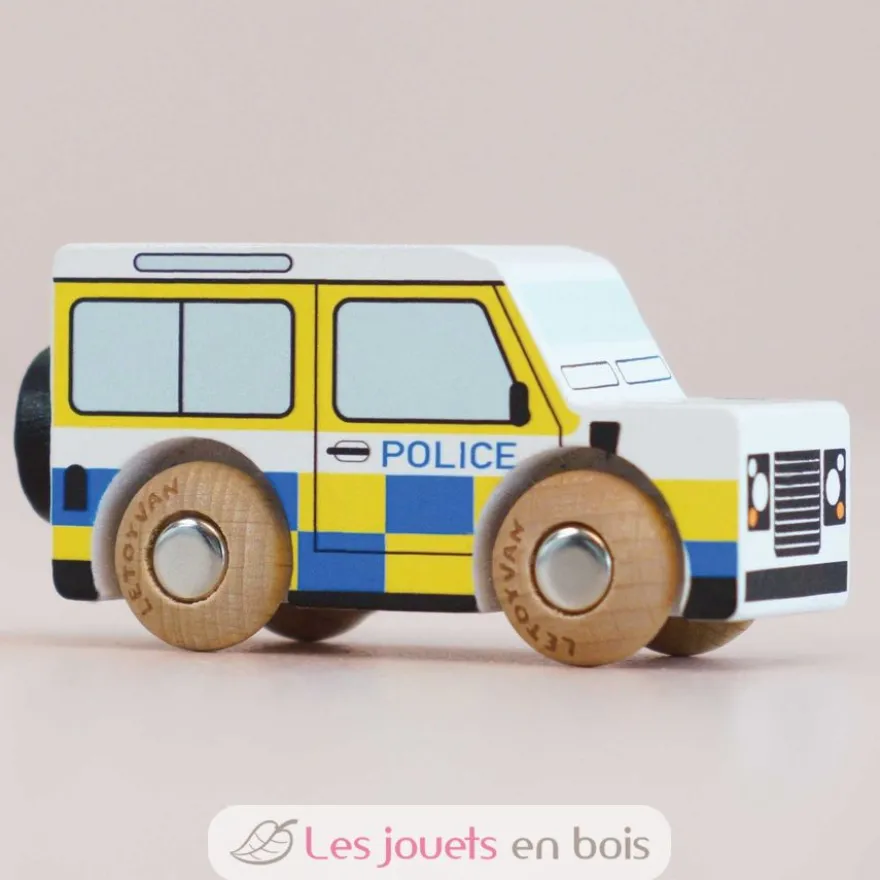 Voiture en bois Bobby No 40 blanche - Le Toy Van