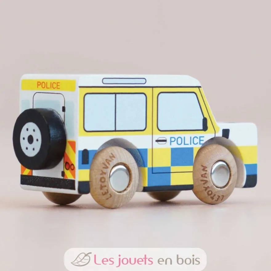 Voiture en bois Bobby No 40 blanche - Le Toy Van