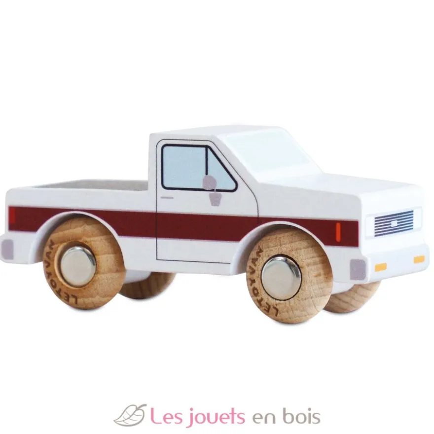 Voiture en bois Charlie No 30 blanche - Le Toy Van