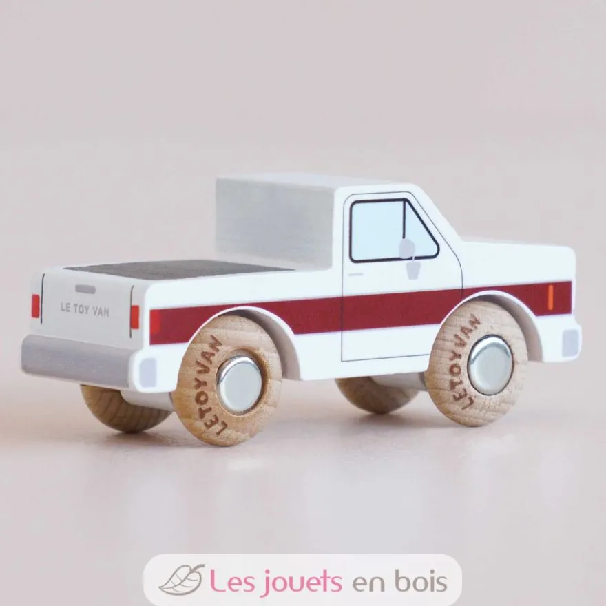 Voiture en bois Charlie No 30 blanche - Le Toy Van