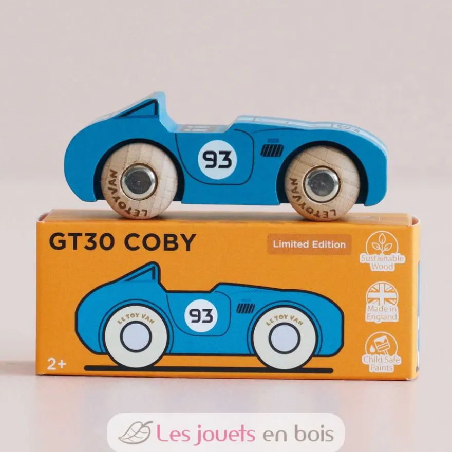Voiture en bois Coby No 5 bleue - Le Toy Van