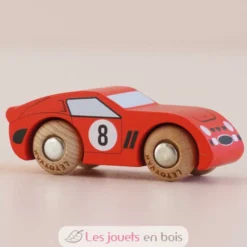 Voiture en bois Finley No 4 rouge - Le Toy Van