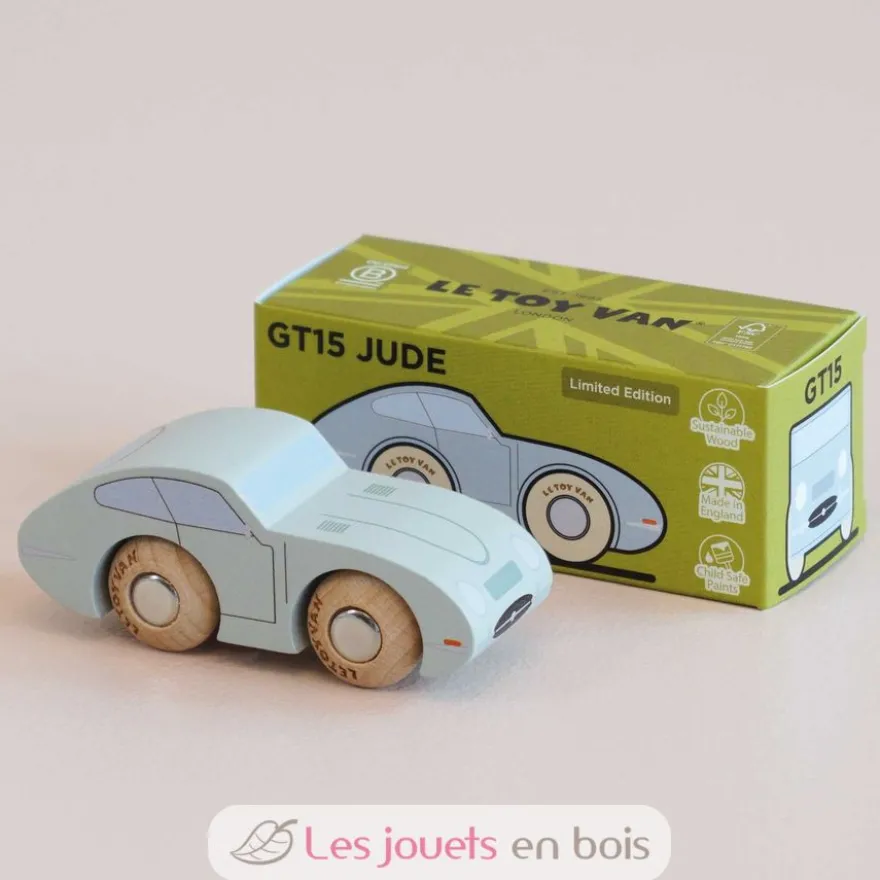 Voiture en bois Jude No 2 bleue claire - Le Toy Van