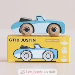 Voiture en bois Justin No 1 bleue - Le Toy Van