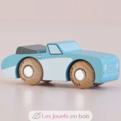 Voiture en bois Justin No 1 bleue - Le Toy Van