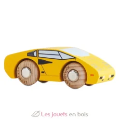 Voiture en bois Lando No 14 jaune - Le Toy Van