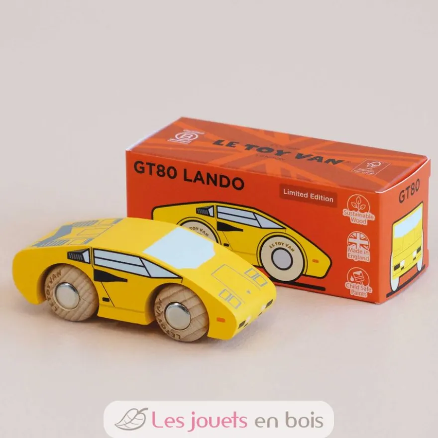 Voiture en bois Lando No 14 jaune - Le Toy Van