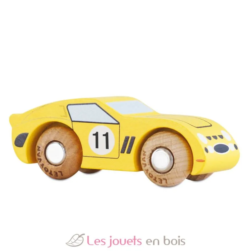 Voiture en bois Luca No 24 jaune - Le Toy Van