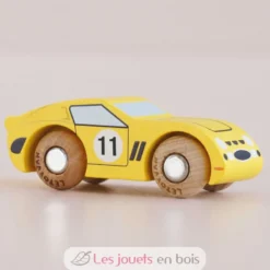 Voiture en bois Luca No 24 jaune - Le Toy Van