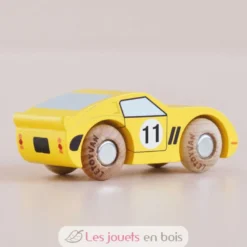 Voiture en bois Luca No 24 jaune - Le Toy Van