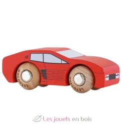 Voiture en bois Marco No 25 rouge - Le Toy Van