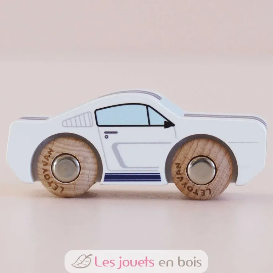 Voiture en bois Maverick No 17 blanche - Le Toy Van