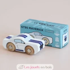 Voiture en bois Maverick No 17 blanche - Le Toy Van