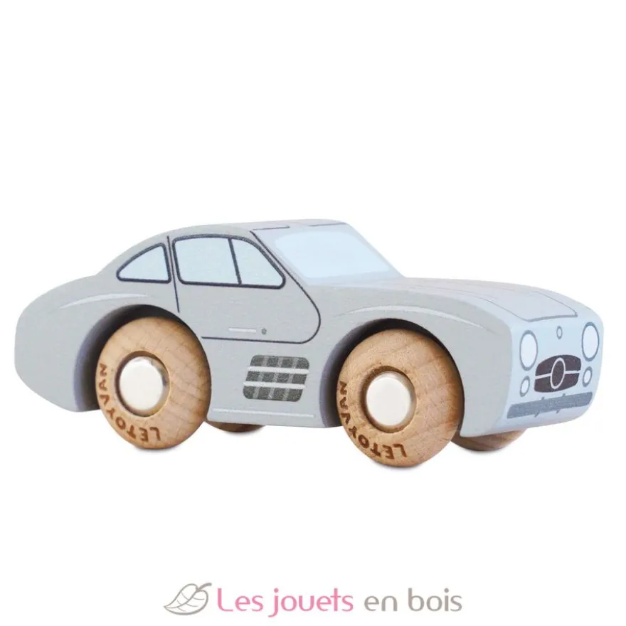 Voiture en bois Mavis No 15 grise - Le Toy Van