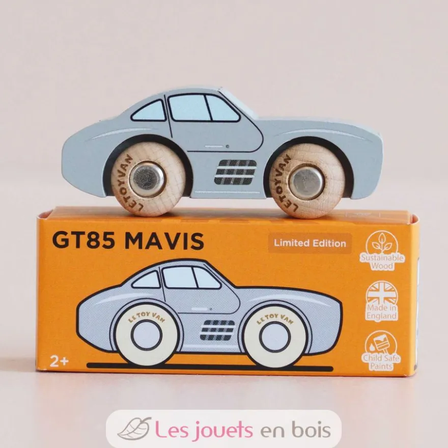 Voiture en bois Mavis No 15 grise - Le Toy Van