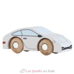 Voiture en bois Poppy No 16 blanche - Le Toy Van