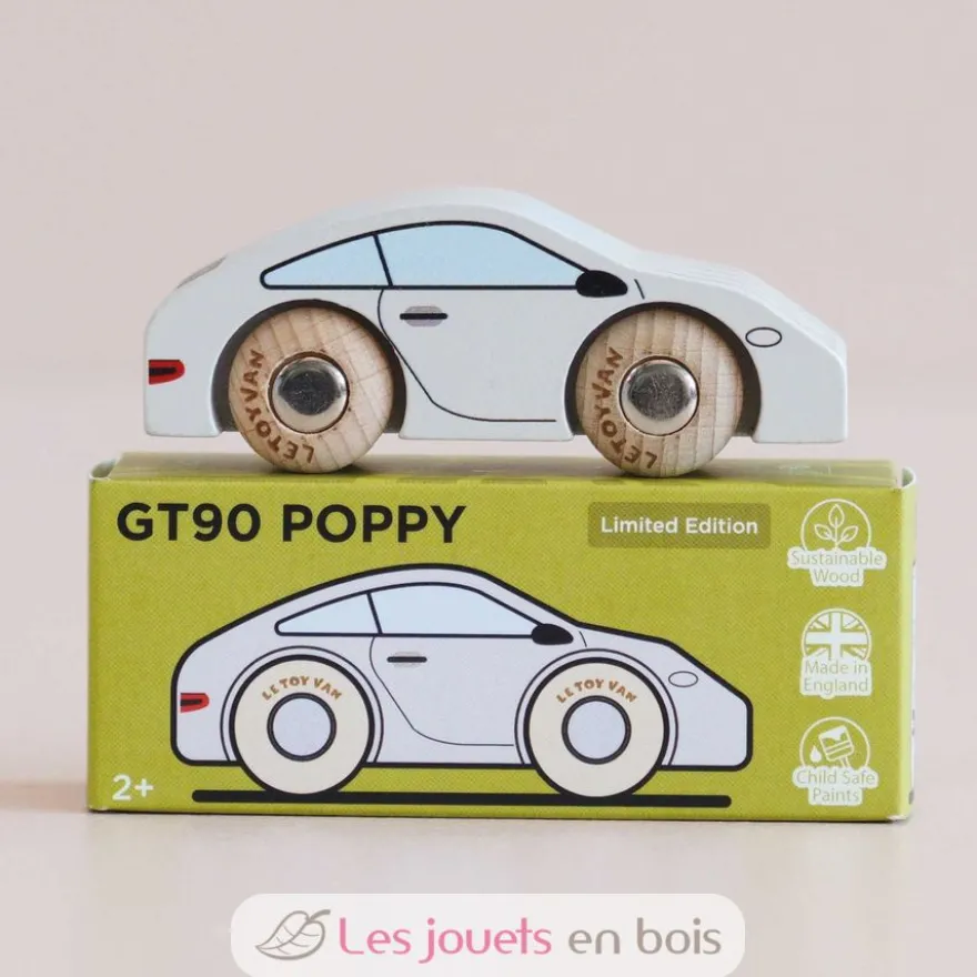 Voiture en bois Poppy No 16 blanche - Le Toy Van