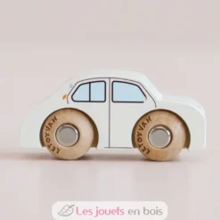 Voiture en bois René No 20 blanche - Le Toy Van