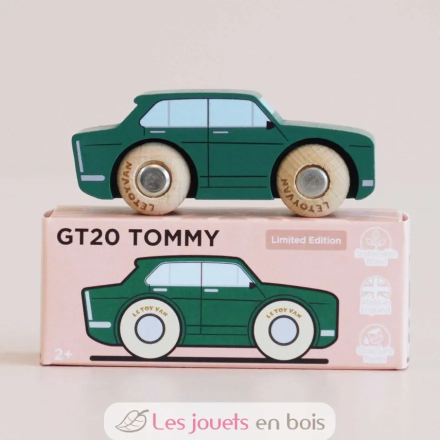 Voiture en bois Tommy No 3 verte - Le Toy Van
