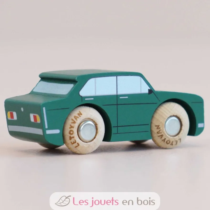 Voiture en bois Tommy No 3 verte - Le Toy Van