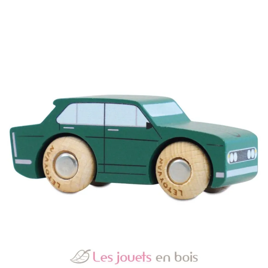 Voiture en bois Tommy No 3 verte - Le Toy Van