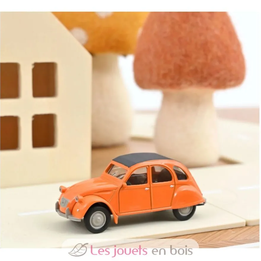 Voiture miniature Citroën 2CV 1978 orange mandarine 1:54 - Norev