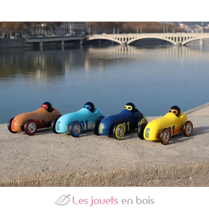 Voiture Old sport Compet’ bois naturel - Vilac