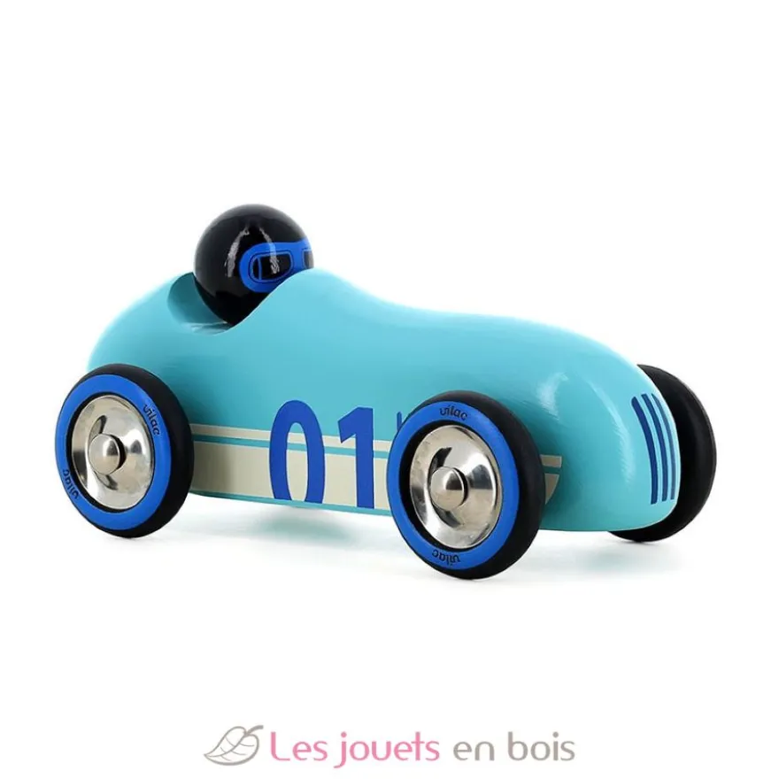 Voiture Old sport Compet’ turquoise - Vilac