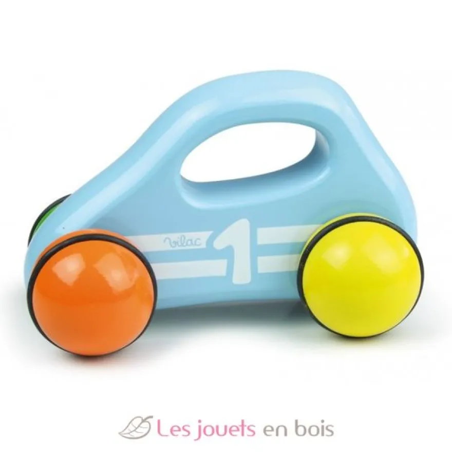 Voiture poignée - bleue - Vilac