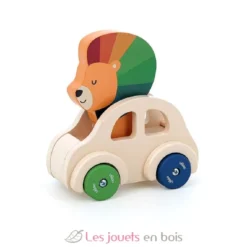 Voiture pouet pouet Lion beige - Vilac