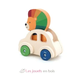 Voiture pouet pouet Lion beige - Vilac