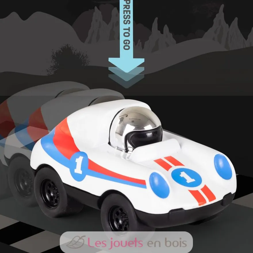 Voiture Presto Racers Ace blanc - Métal et plastique - Tiger Tribe