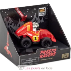 Voiture Presto Racers Flash rouge - Métal et plastique - Tiger Tribe