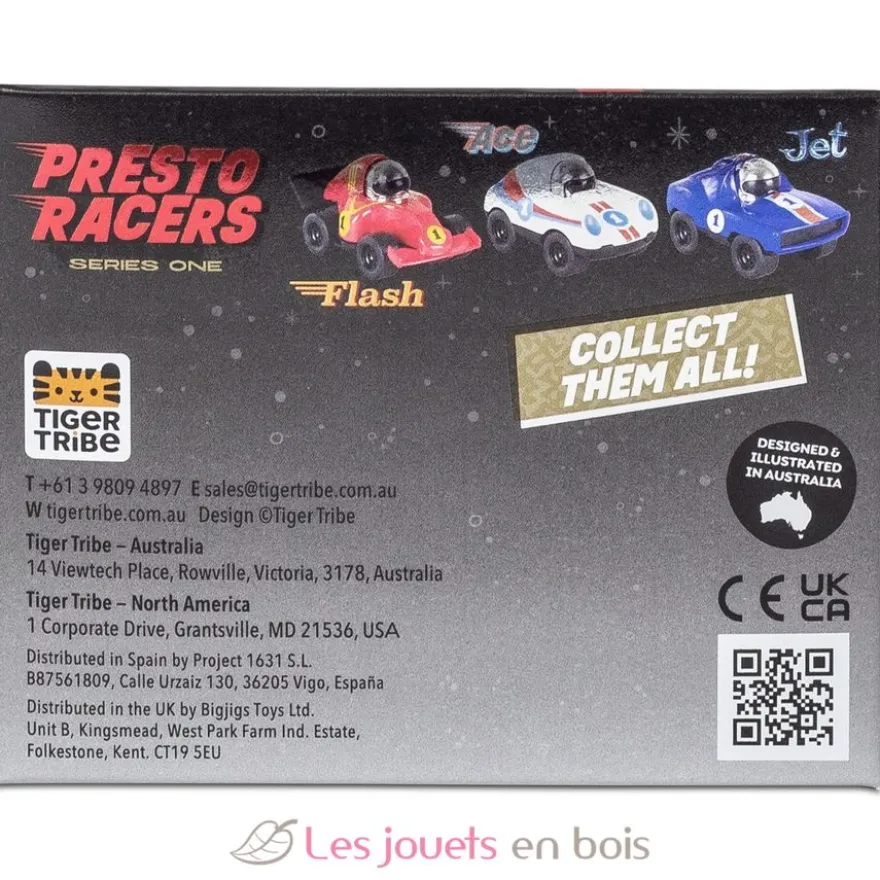 Voiture Presto Racers Flash rouge - Métal et plastique - Tiger Tribe