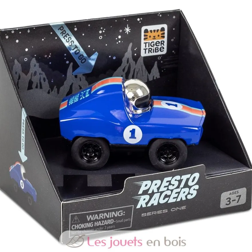 Voiture Presto Racers Jet bleu - Métal et plastique - Tiger Tribe