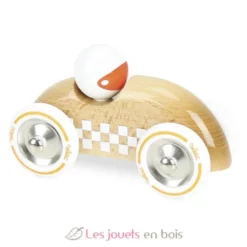 Voiture Rallye Checkers GM bois naturel - Vilac