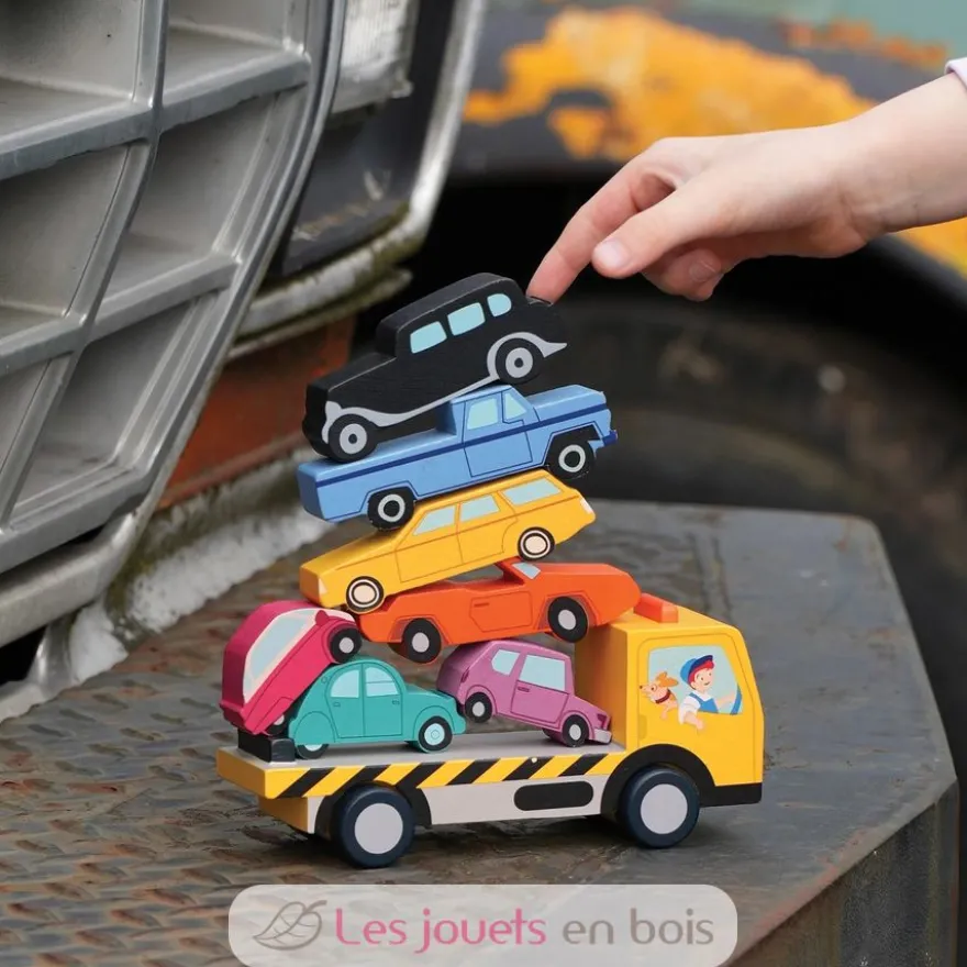 Voitures à empiler multicolores - Tender Leaf Toys
