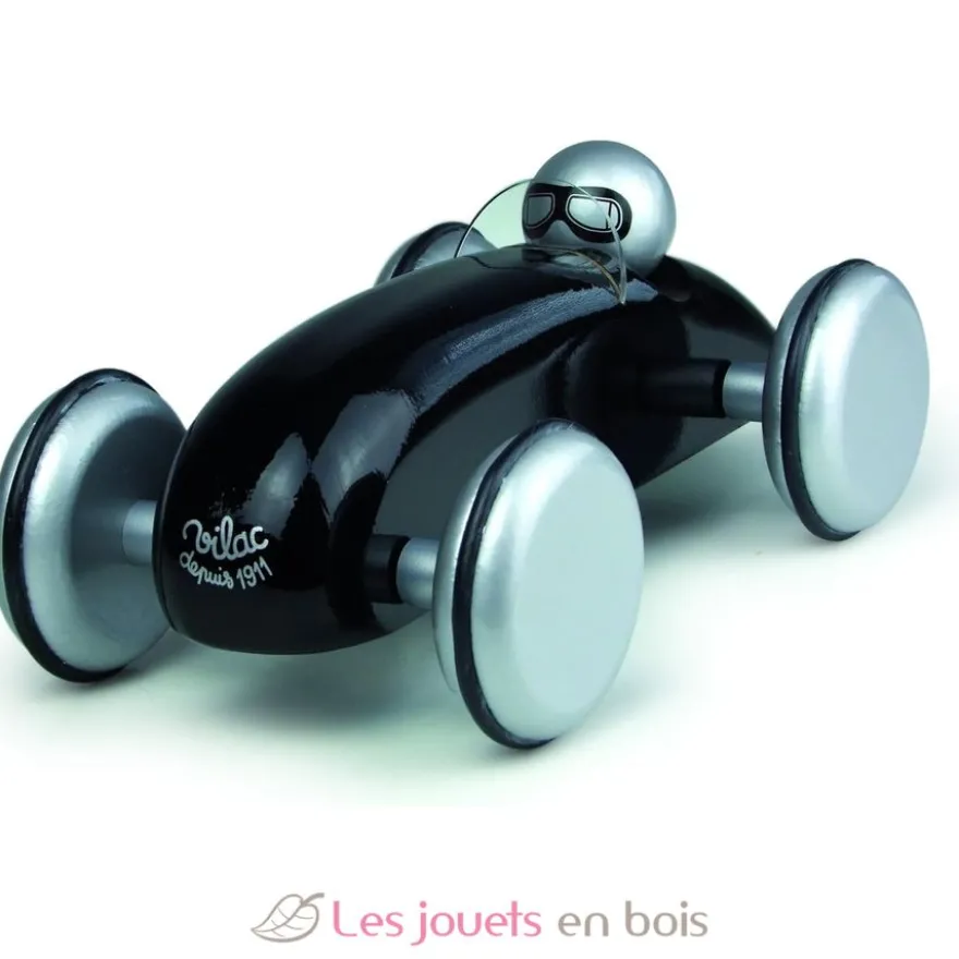 Voiture Speedster laquée noire 30 cm - Vilac