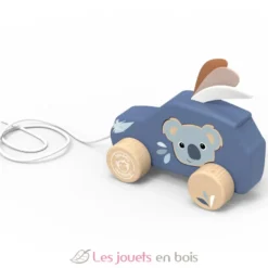 Voiture à tirer koala bleue - Speedy Monkey