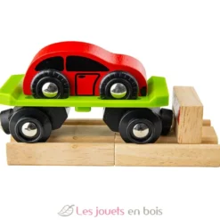Wagon pour le transport de voiture - Bigjigs Toys