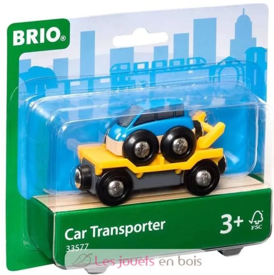 Wagon Transport de voiture bleu - Brio