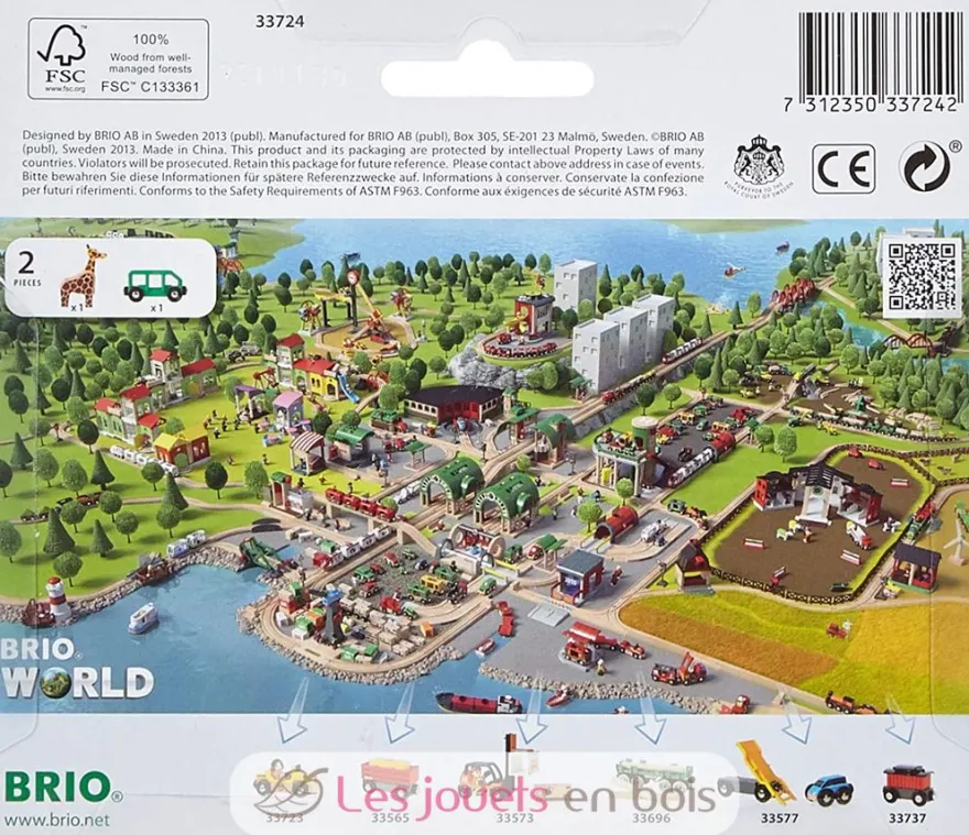 Wagon transporteur de girafe - Brio